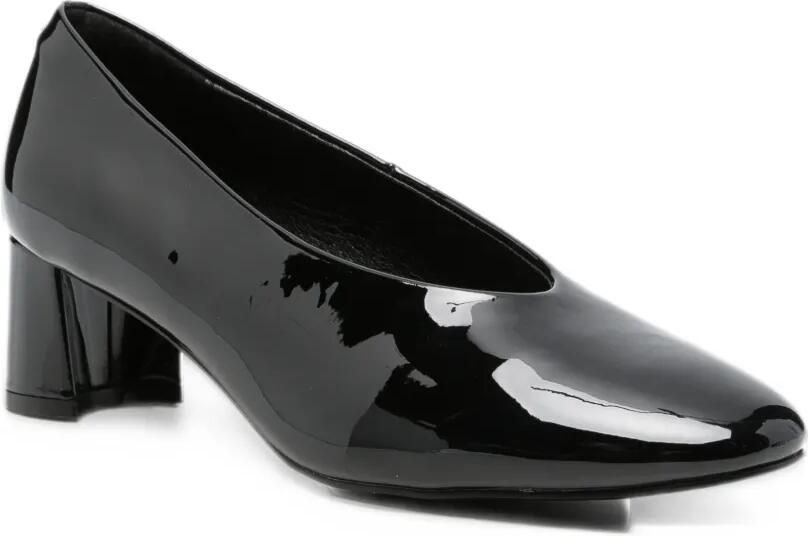Gioseppo patent-finish block-heel pumps Zwart - Foto 2