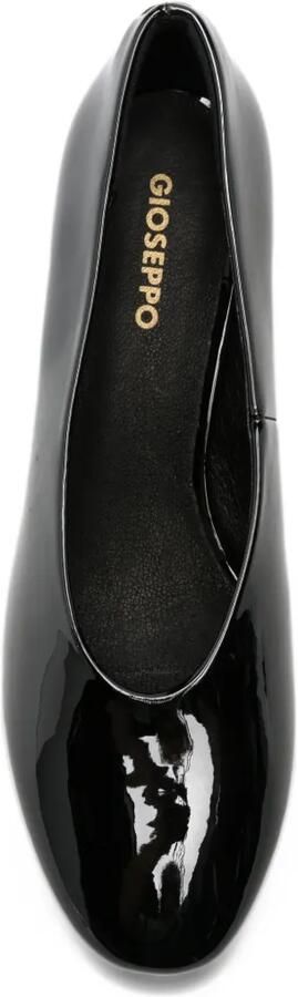 Gioseppo patent-finish block-heel pumps Zwart - Foto 3