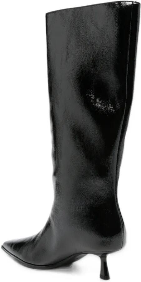 Gioseppo patent-finish pointed-toe boots Zwart - Foto 3