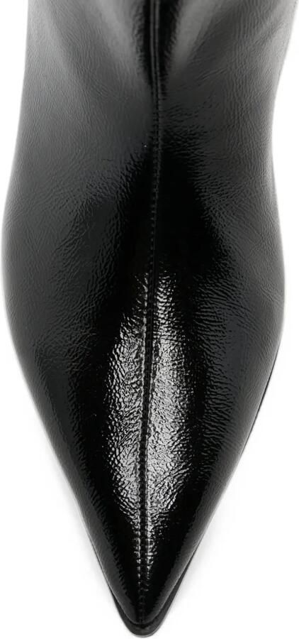 Gioseppo patent-finish pointed-toe boots Zwart - Foto 4