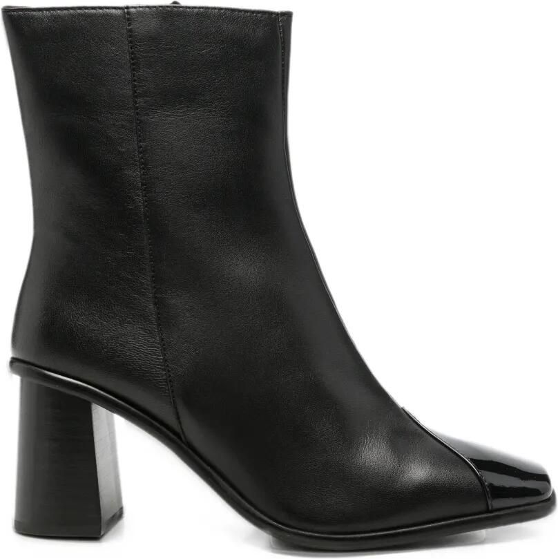Gioseppo patent-toe ankle boots Zwart