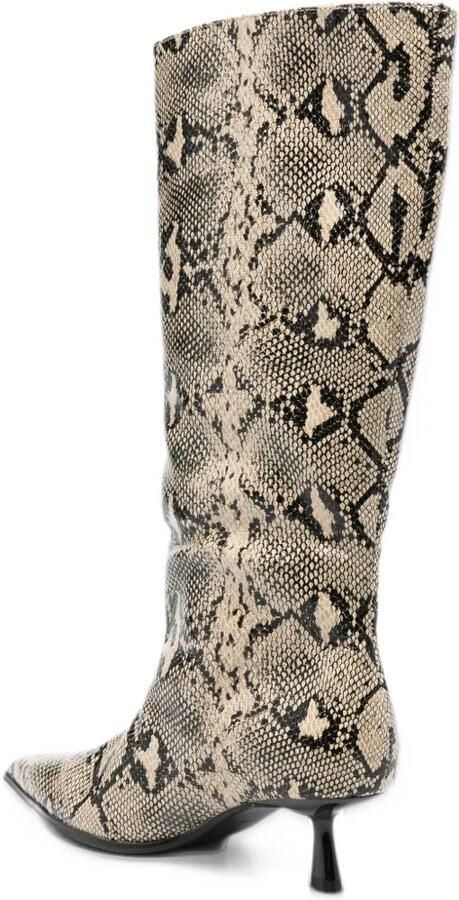 Gioseppo snake-effect knee-high boots Beige - Foto 2