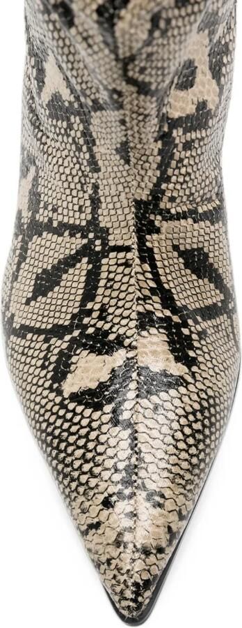 Gioseppo snake-effect knee-high boots Beige - Foto 4