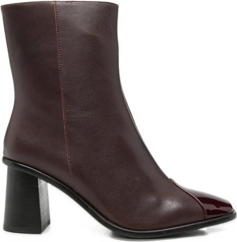 Gioseppo square-toe ankle boots Rood