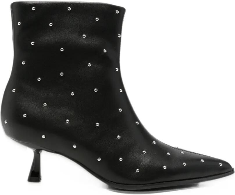 Gioseppo stud-embellished pointed-toe ankle boots Zwart