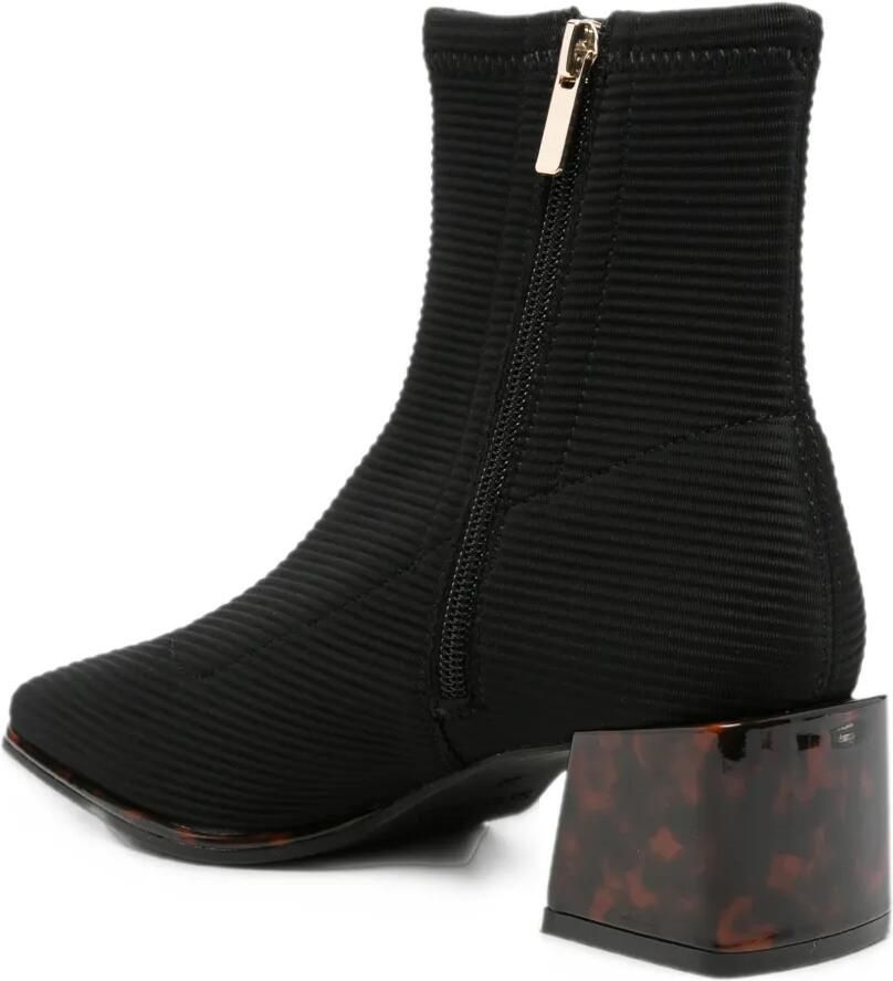 Gioseppo tortoiseshell-effect ribbed ankle boots Zwart - Foto 2