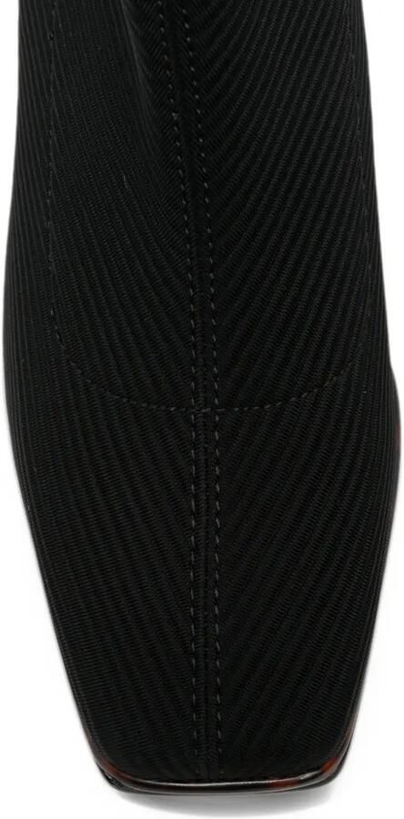 Gioseppo tortoiseshell-effect ribbed ankle boots Zwart - Foto 4