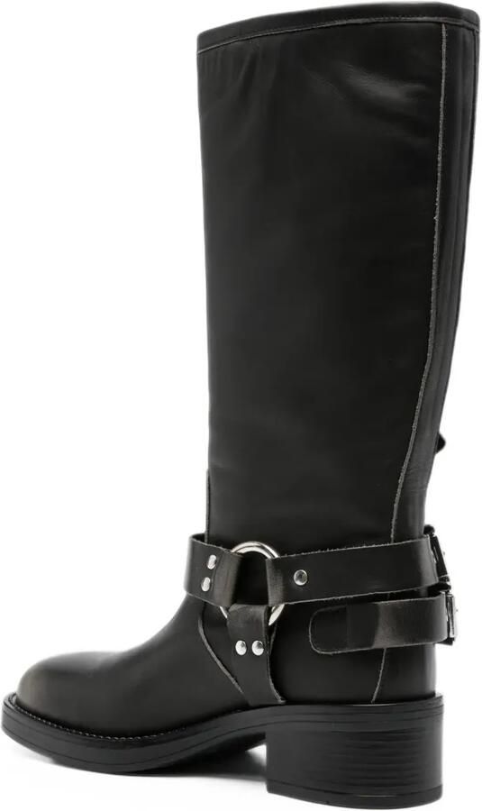 Gisel B buckle-detail leather boots Zwart - Foto 3