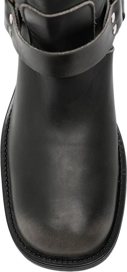 Gisel B buckle-detail leather boots Zwart - Foto 4