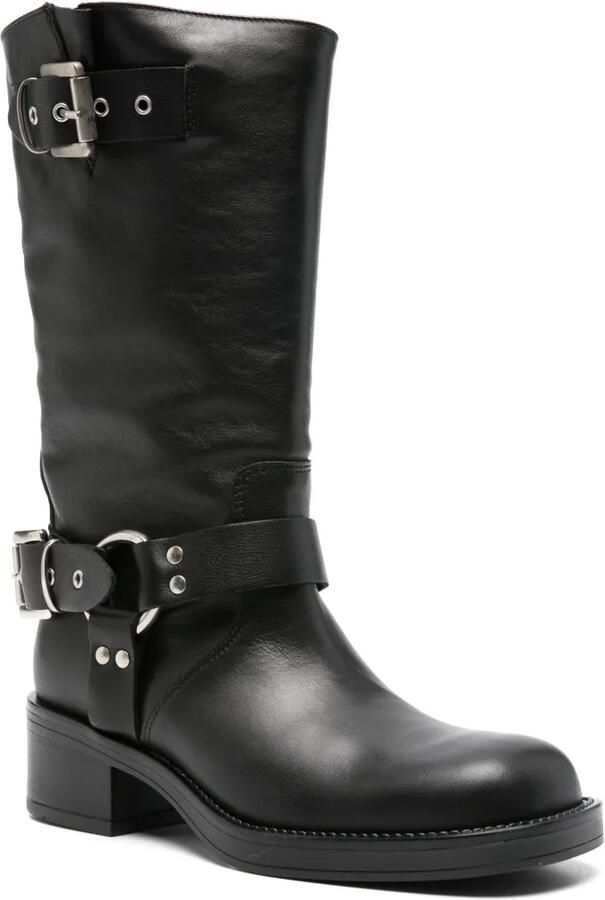 Gisel B Chester buckle-strap boots Zwart - Foto 2
