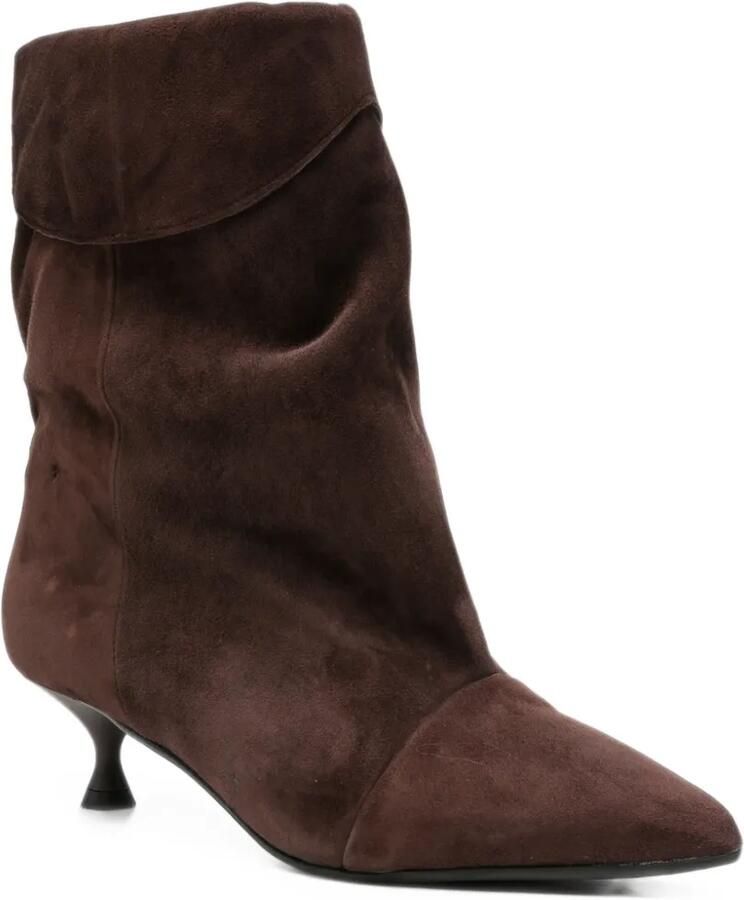 Gisel B New Miriam pointed-toe suede boots Bruin - Foto 2
