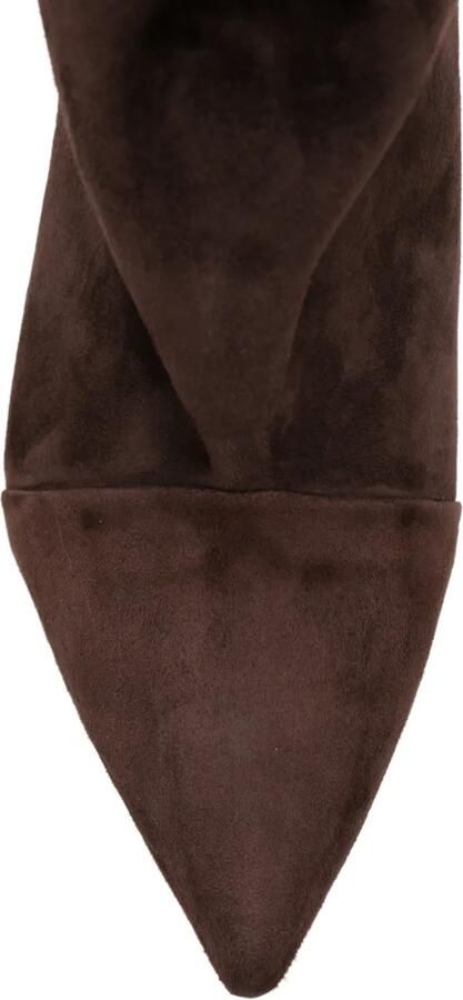 Gisel B New Miriam pointed-toe suede boots Bruin - Foto 4
