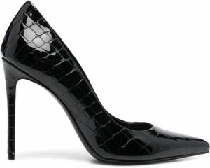 Giuliano Galiano Pumps met krokodillen-effect Zwart