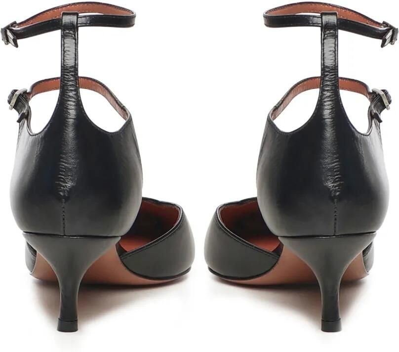 Giuliano Galiano 30 mm pumps met dubbele bandjes en puntige neus Zwart - Foto 2