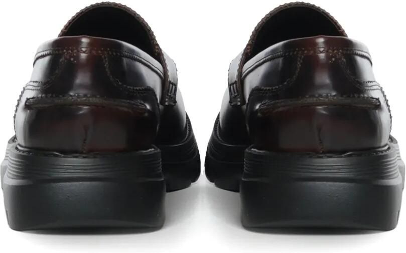 Giuliano Galiano Bryan leren loafers met chunky zool Bruin - Foto 2