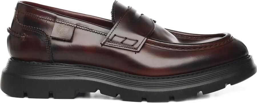 Giuliano Galiano Bryan Mocassins leren loafers Bruin