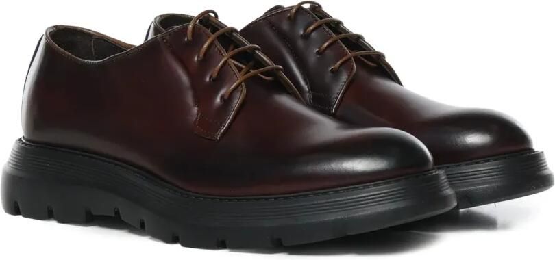 Giuliano Galiano Castro gepolijste leren derby schoenen Bruin - Foto 3