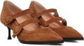 Giuliano Galiano Geluci suède pumps Bruin - Bruin