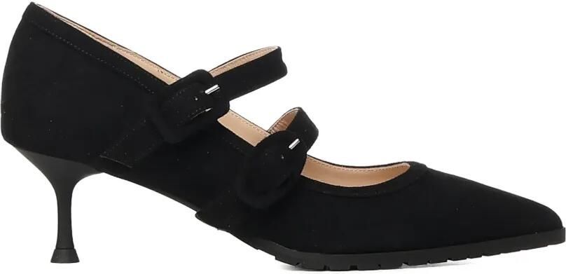 Giuliano Galiano Geluci suède pumps Zwart