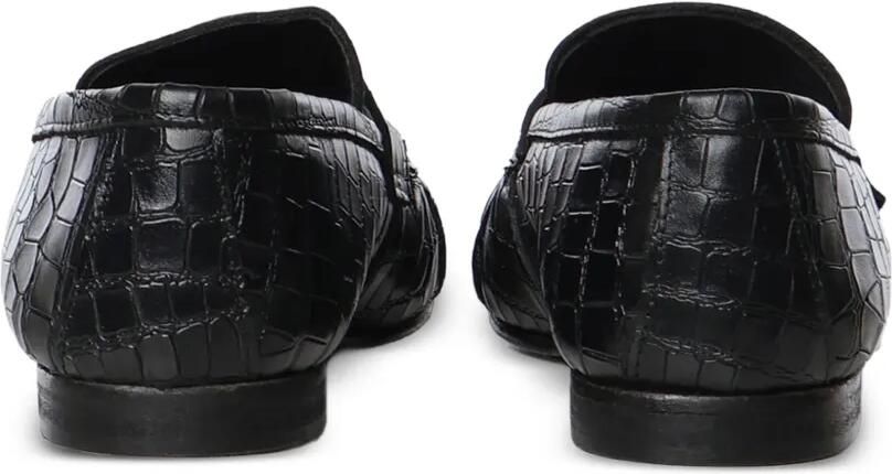 Giuliano Galiano Jacob leren loafers met krokodillen-reliëf Zwart - Foto 4