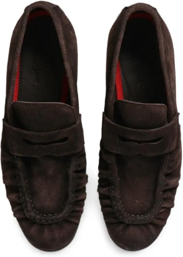 Giuliano Galiano Jacob loafers met ruches Bruin - Foto 3