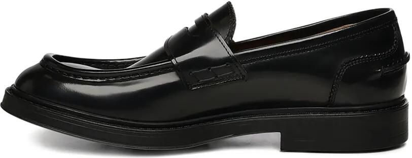 Giuliano Galiano Kobra loafers met penny slot Zwart