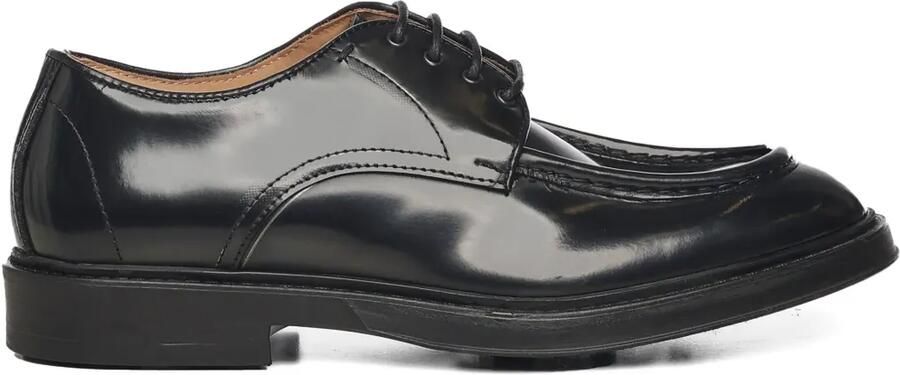Giuliano Galiano Leren derby schoenen Zwart