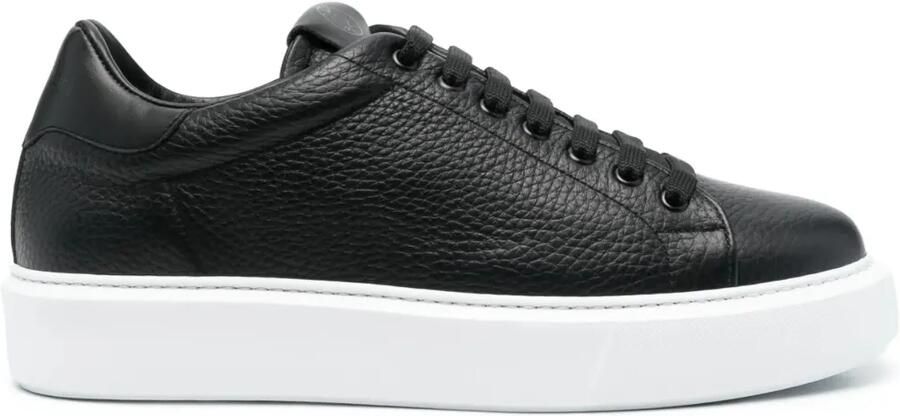 Giuliano Galiano Leren sneakers BLACK WHITE