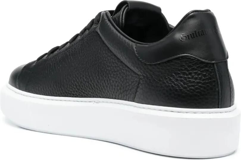 Giuliano Galiano Leren sneakers BLACK WHITE - Foto 2