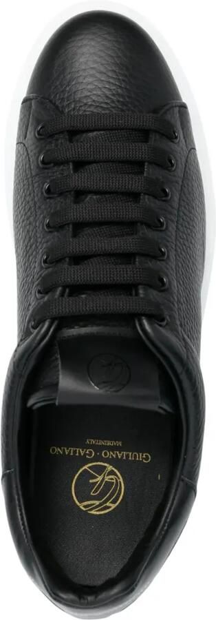 Giuliano Galiano Leren sneakers BLACK WHITE - Foto 4