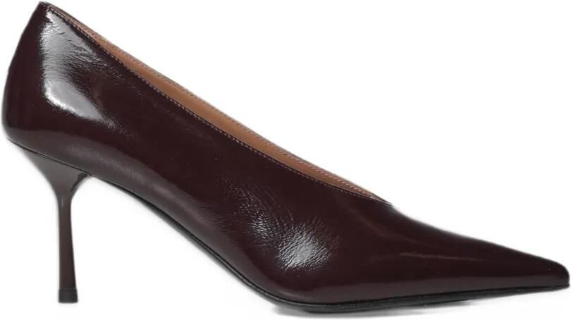 Giuliano Galiano pointed-toe patent-finish pumps Rood