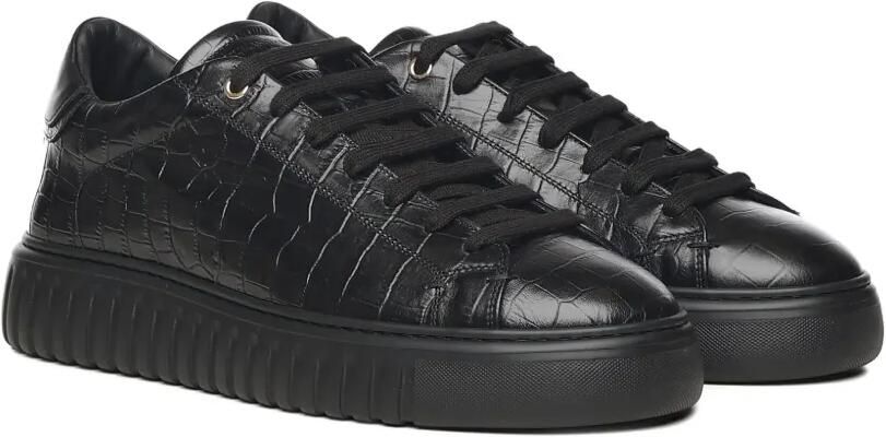 Giuliano Galiano Sneakers met krokodillen-reliëf Zwart - Foto 3