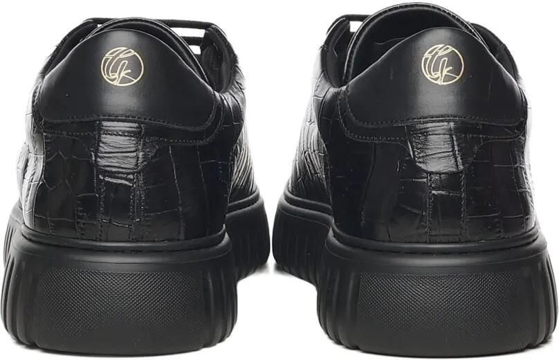Giuliano Galiano Sneakers met krokodillen-reliëf Zwart - Foto 2