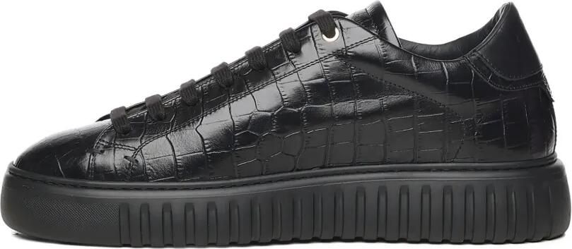 Giuliano Galiano Sneakers met krokodillen-reliëf Zwart - Foto 4