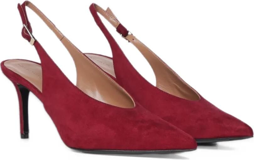 Giuliano Galiano Tara point-toe slingback pumps Rood - Foto 5