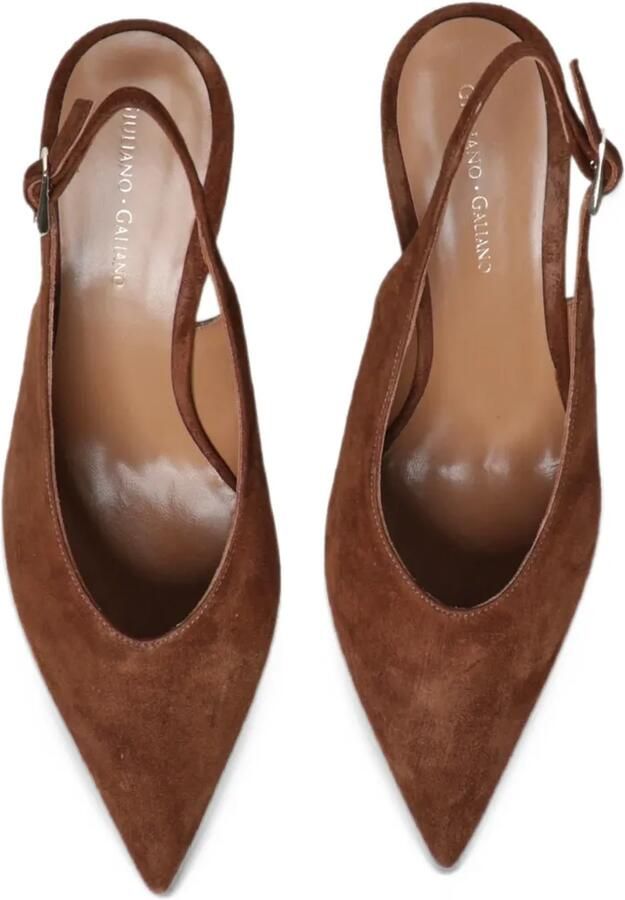 Giuliano Galiano Tara pointed-toe slingback pumps Bruin - Foto 4