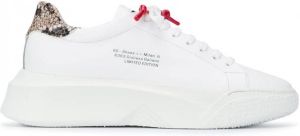 Giuliano Galiano Nemesis sneakers met pythonprint Wit