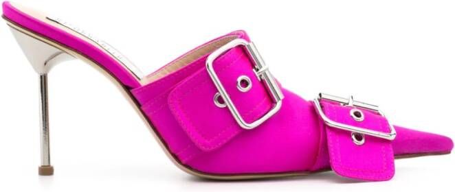Giuseppe Di Morabito 95mm satijnen muiltjes Roze