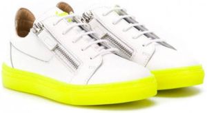Giuseppe Junior fluorescent detail sneakers Wit