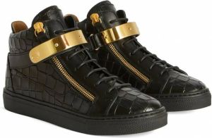 Giuseppe Junior Kriss 1 2 sneakers met slangenhuid-effect Zwart