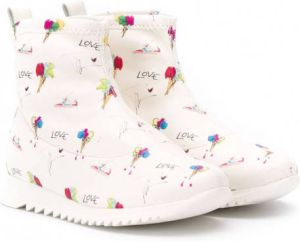 Giuseppe Junior Love printed boots Wit