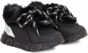 Giuseppe Junior Marshmallow Winter sneakers met imitatiebont Zwart