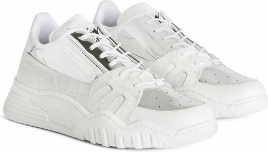 Giuseppe Junior Talon Jr sneakers met metallic vlak Grijs