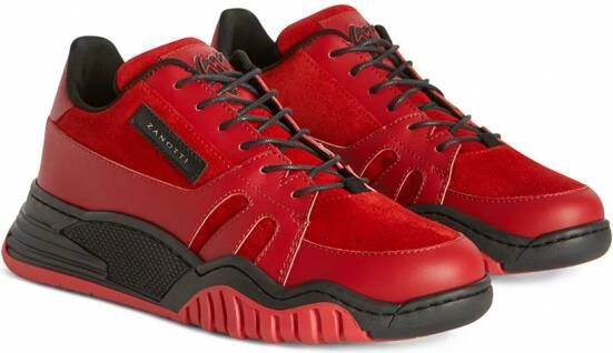 Giuseppe Junior Talon Jr sneakers met suède afwerking Rood
