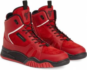 Giuseppe Junior Talon sneakers met suède afwerking Rood