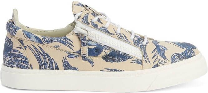 Giuseppe Zanotti Abstract low-top sneakers Beige
