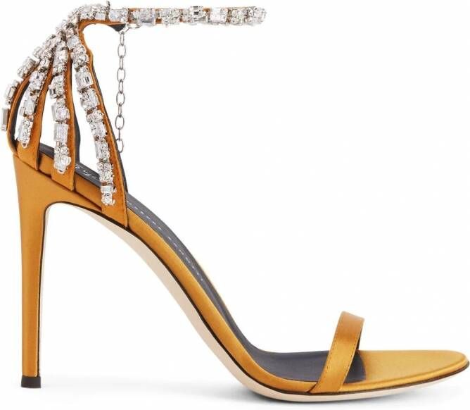 Giuseppe Zanotti Adele sandalen met kristal Goud