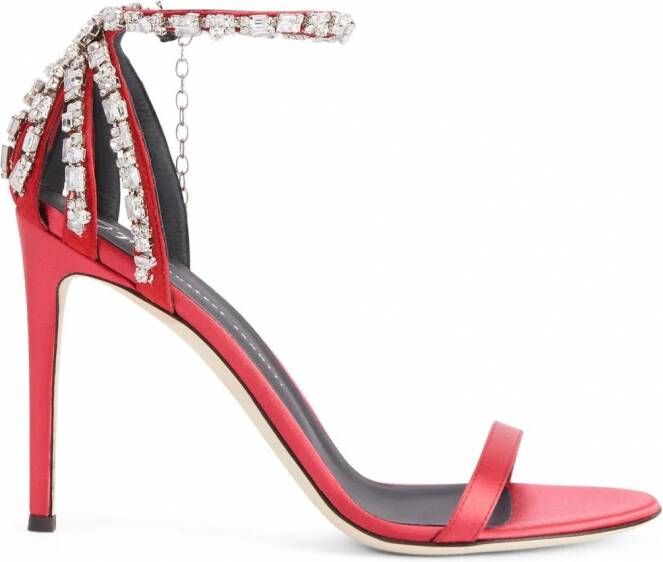 Giuseppe Zanotti Adele sandalen met kristal Roze