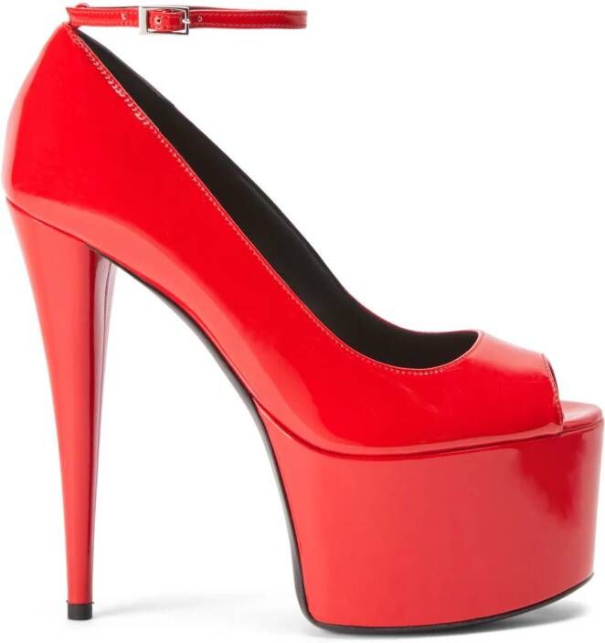 Giuseppe Zanotti Aida pumps met laklaag Rood