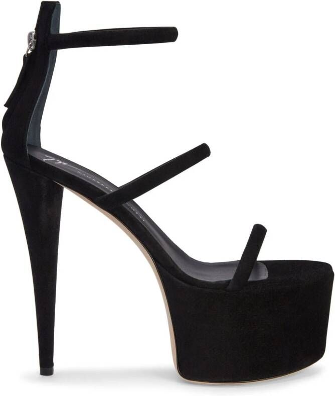 Giuseppe Zanotti Aida sandalen met plateauzool Zwart